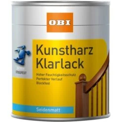 OBI Kunstharz Klarlack Farblos Seidenmatt 2 L