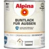 Alpina Buntlack Für Aussen Cremeweiß Seidenmatt 750 Ml -Innenfarben Verkauf ssen cremeweiss seidenmatt